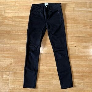 J. Crew Women's 8" Toothpick Jeans, Jet Black, Size 25.